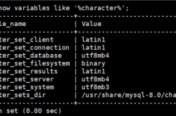 MySQL默认字符集设置详情