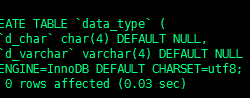 MySQL字符之char、varchar类型简析